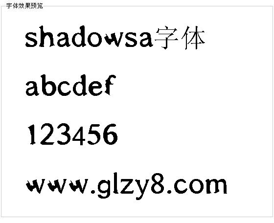 Shadowsa字体