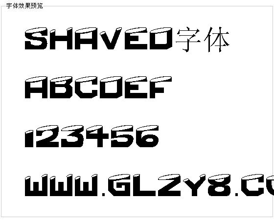 Shaved字体