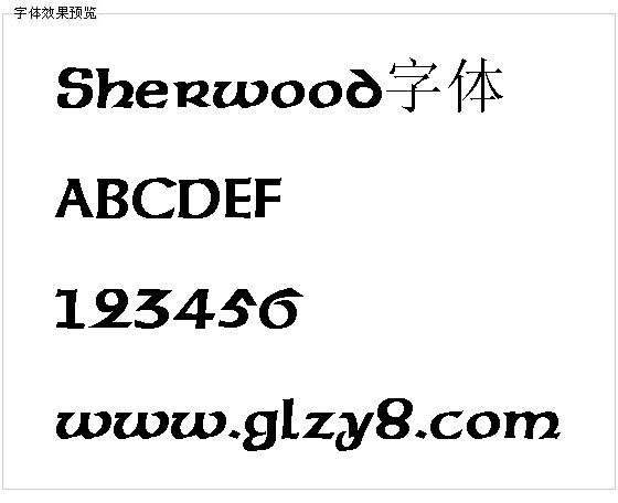 Sherwood字体