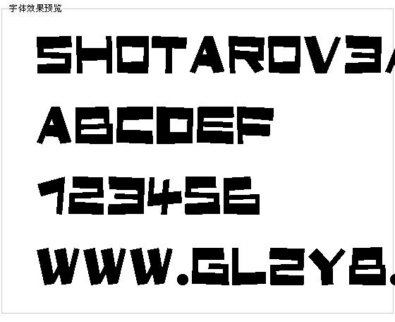 ShotaroV3AL字体