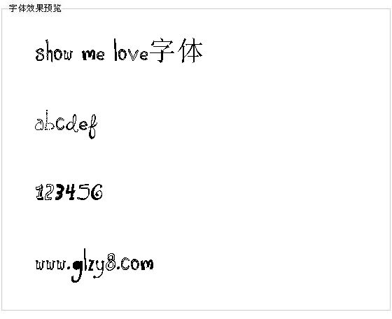 Show Me Love字体