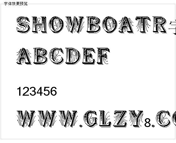 Showboatr字体