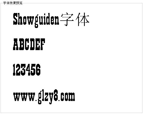 Showguiden字体