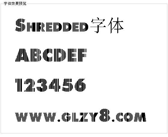 Shredded字体