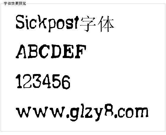 Sickpost字体