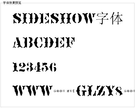 Sideshow字体