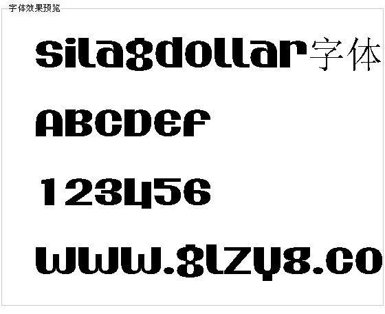 Silagdollar字体