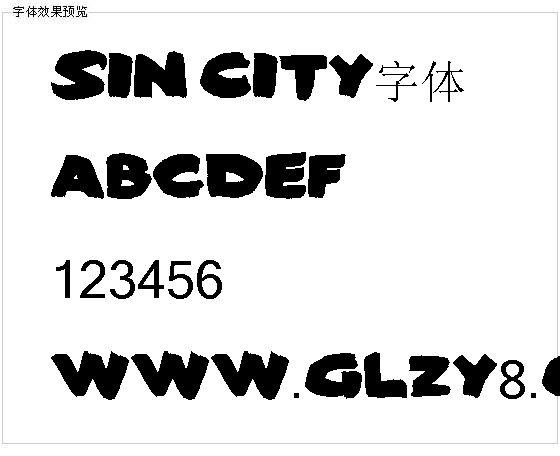 Sin city字体