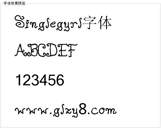 Singlegyrl字体