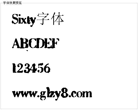 Sixty字体