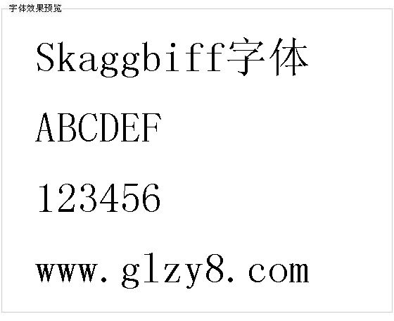 Skaggbiff字体