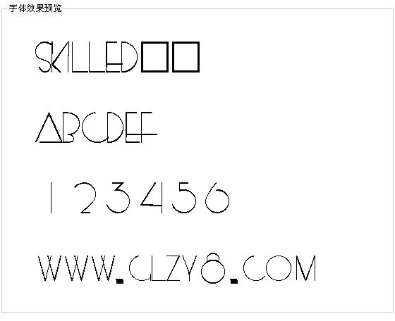 SKILLED字体