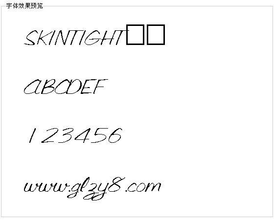 SKINTIGHT字体