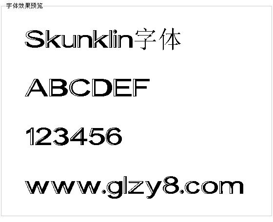 Skunklin字体