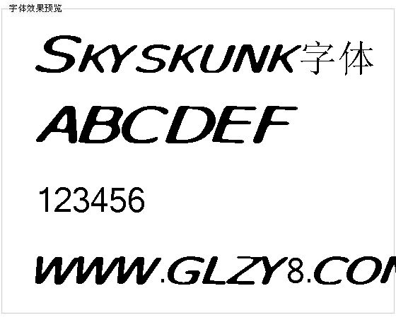 Skyskunk字体