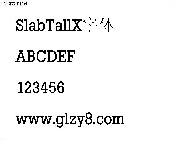 SlabTallX字体