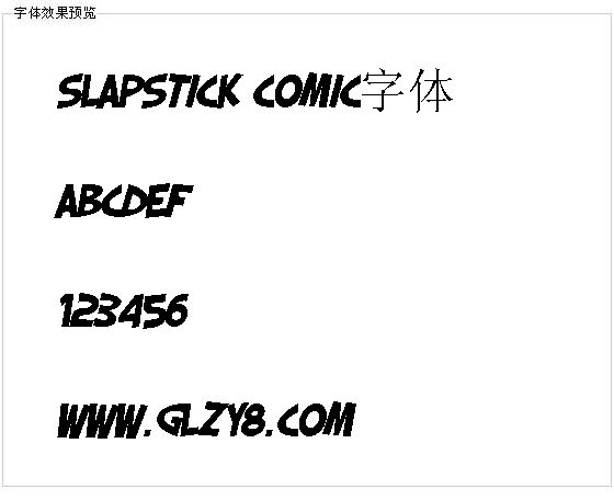 Slapstick comic字体