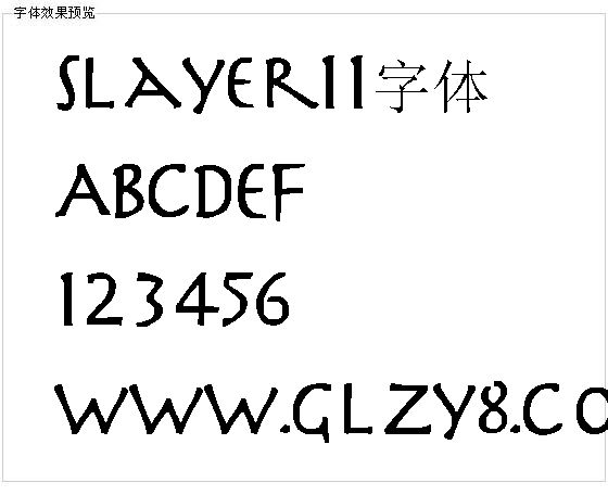 Slayer11字体