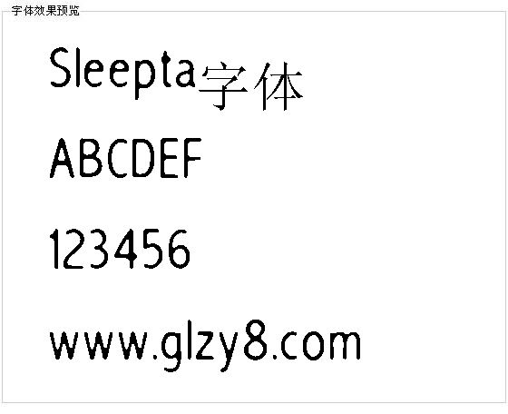 Sleepta字体