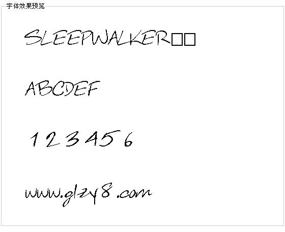 SLEEPWALKER字体