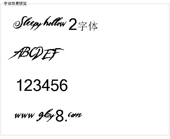 Sleepy hollow 2字体