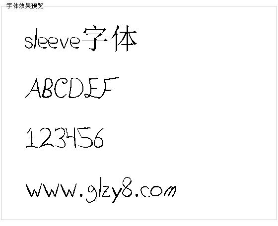 sleeve字体