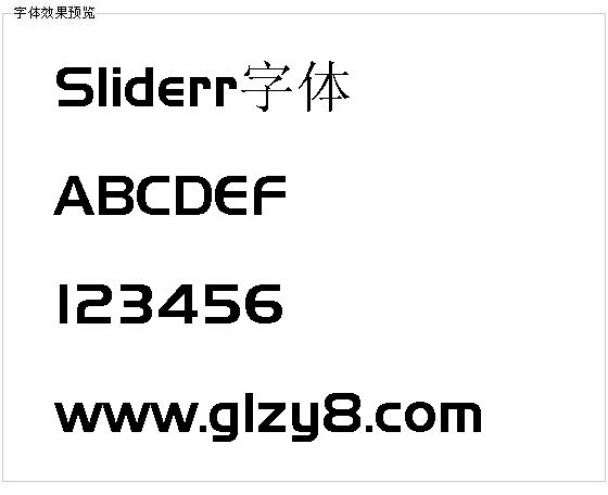 Sliderr字体