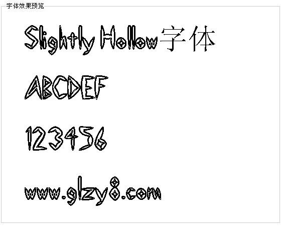 Slightly Hollow字体