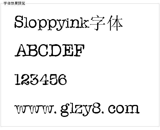 Sloppyink字体