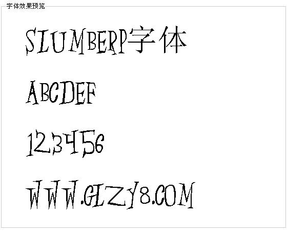 Slumberp字体