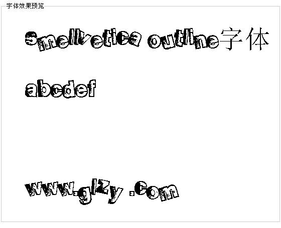 Smellvetica Outline字体