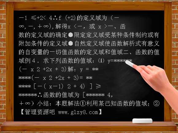 定义域与值域PPT课件