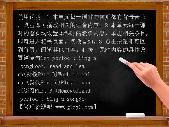 牛津4A Unit4 课件使用说明PPT课件