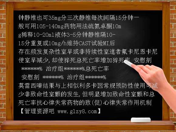 快速心律失常的药物治疗PPT课件