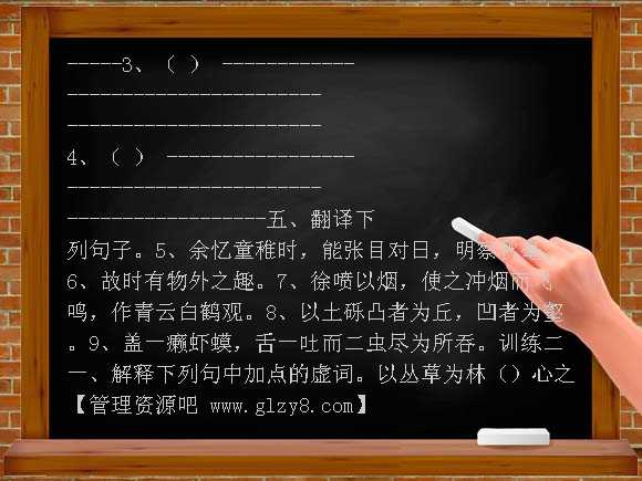 七年级上《童趣》导学、例析、训练立体教学案教案