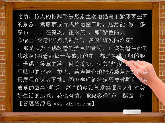 紫藤萝瀑布教案