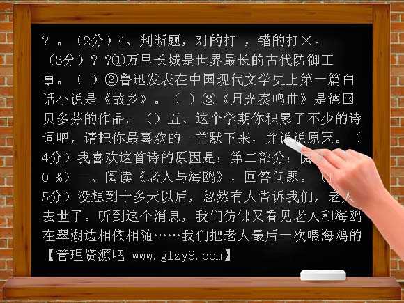 六年级语文期末复习卷