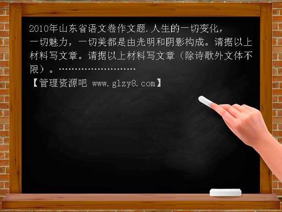 2010山东高考作文题