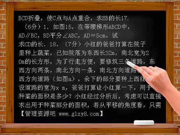 泸州十五中华师大八年级上数学期末测试摸拟题