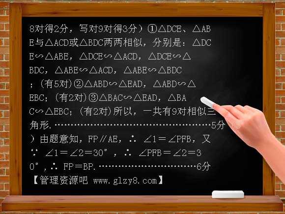 2008年全国中考数学压轴题精选（八）及答案