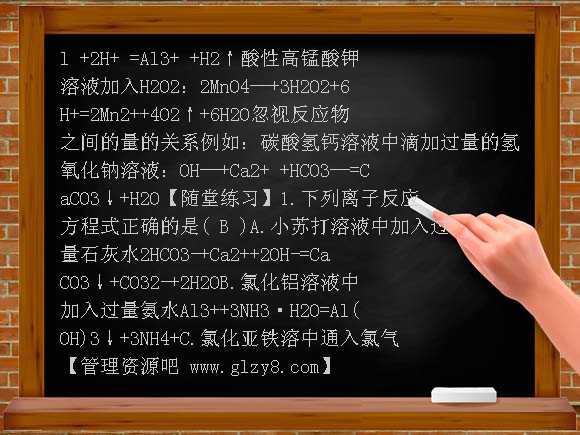 高三化学离子方程式教案
