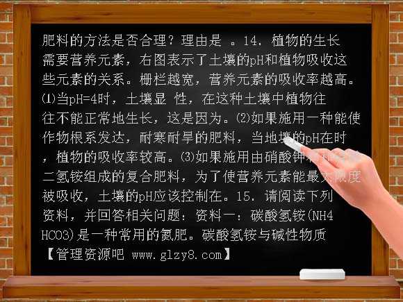 九年级化学第九单元第三节化学与农业生产同步练习