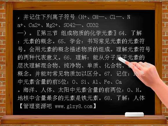 2007年中考化学科考点大全