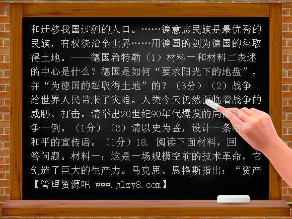 2008年中考历史模拟试题
