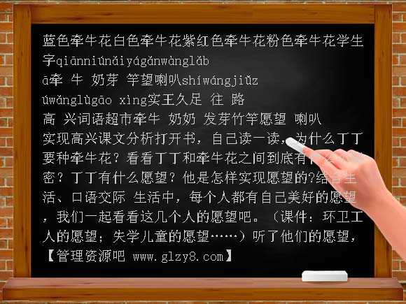 丁丁和牵牛花PPT课件