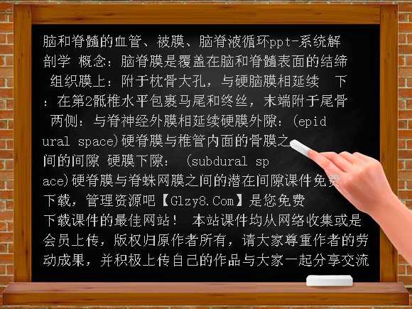 脑和脊髓的血管、被膜、脑脊液循环PPT-系统解剖学课件