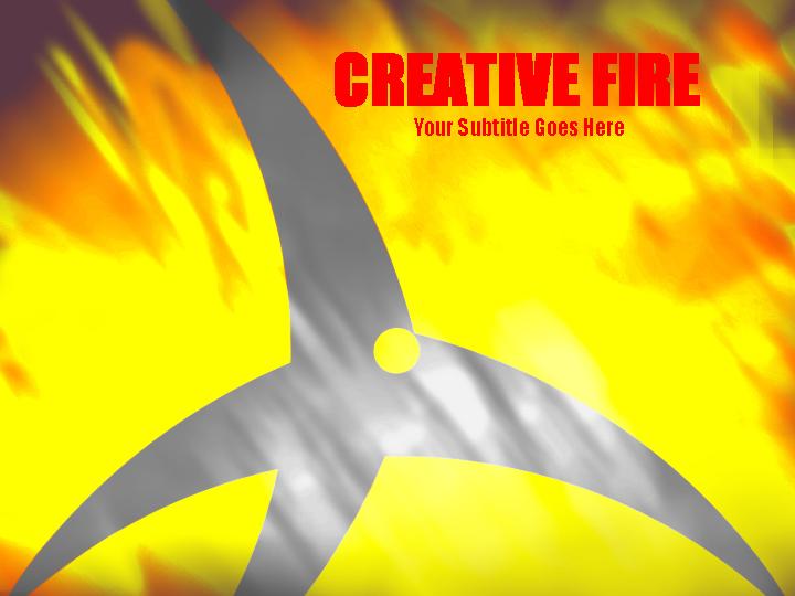 creative fire ppt模板