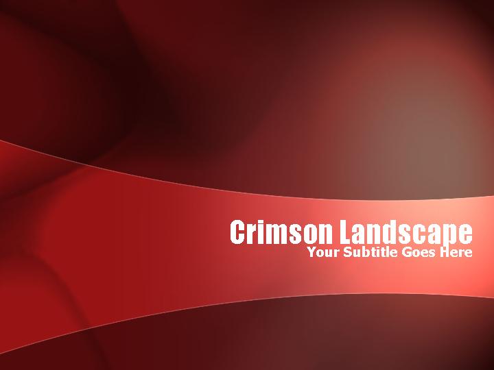 crimson landscape ppt模板