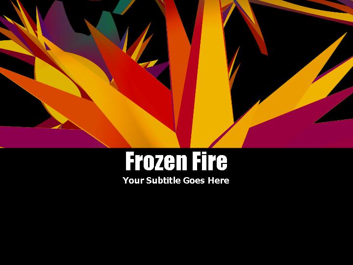 frozen fire ppt模板