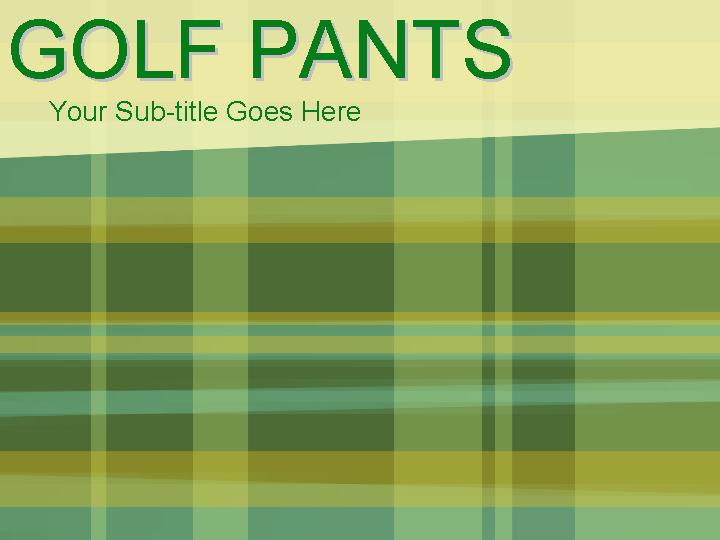 golf pants ppt模板